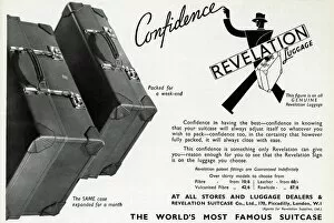 Images Dated 16th November 2012: Advert fo Revelation suitcases 1939