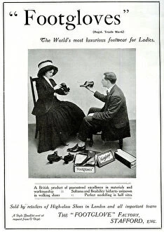 Assistant Collection: Advert, Footgloves, luxury footwear for ladies