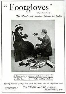 Advert, Footgloves, luxury footwear for ladies