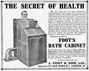 Advert for Foot's Bath Cabinet 1924