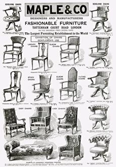 Tewkesbury Collection: Advert for for Maple & Co chairs 1900