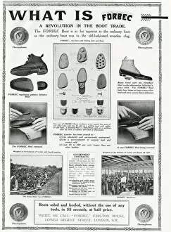 Advert for Forbec footwear sole & heel inserts 1912
