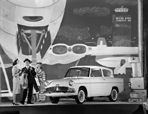 Advertisement for Ford Anglia cars