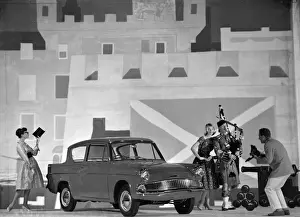 Advertisement for Ford Anglia cars