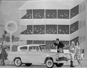 Advertisement for Ford Anglia cars