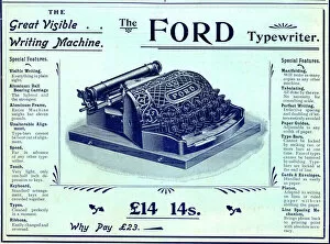 Images Dated 6th March 2019: Advert for The Ford Typewriter
