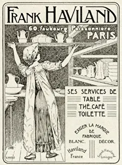 Purchase Prints: Advert for Frank Havilands tableware 1912