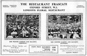 Frascati Prints: Advert for Frascati Restaurant, London, 1927 Date: 1927