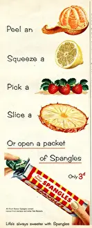 Strawberry Prints: Advertisement, Fruit Spangles
