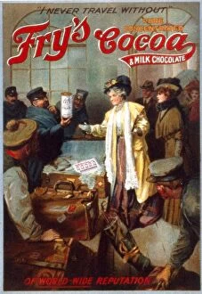 Images Dated 31st May 2017: Advertisement for Frys Cocoa & Milk Chocolate