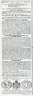 Dowager Prints: Advertisement, Furniture and Fine Art Depositories