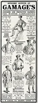 Advert for Gamages officers outfits 1915