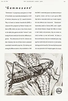 Pests Prints: Advertisement for Gammexane a range of new insecticides manufactured by ICI
