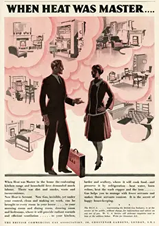 Fire Place Prints: Advert for Gas for your home