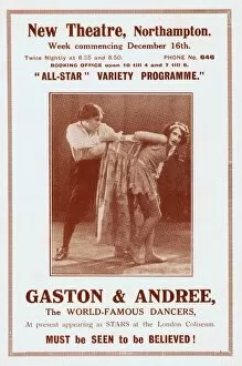Andree Gallery: Advert for Gaston & Andree appearing in Nottingham, 1930s