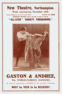 Andree Gallery: Advert for Gaston & Andree appearing in Nottingham, 1930s