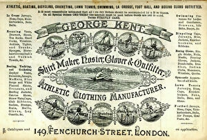 Images Dated 6th September 2017: Advertisement, George Kent Athletic Clothing
