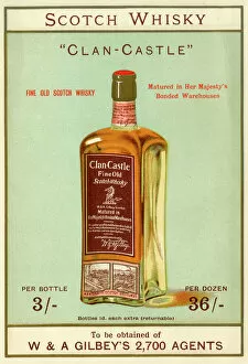 Bottle Collection: Advertisement, Gilbeys Scotch Whisky, Clan-Castle