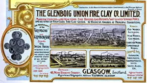 Clay Gallery: Advert, The Glenboig Union Fire Clay Co, Glasgow