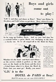 Godfrey Gallery: Advertisement for Godfrey Davis car hire, Hotel de Paris