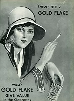 Smokes Collection: Advert for Gold Flake Cigarettes