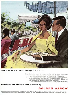 Images Dated 1st October 2019: Advertisement for the Golden Arrow - British Railways