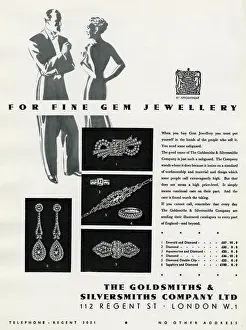 Goldsmiths Prints: Advert for The Goldsmiths & Silversmiths Company 1937