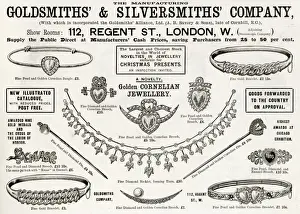 Goldsmiths Prints: Advert for Goldsmiths & Silversmiths jewellery 1893