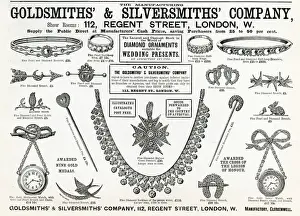 Advert for Goldsmiths & Silversmiths jewellery 1893