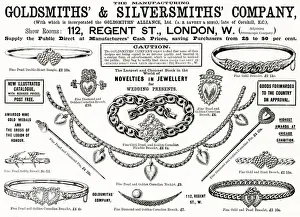 Advert for Goldsmiths & Silversmiths jewellery 1894