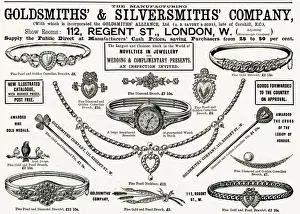 Goldsmiths Prints: Advert for Goldsmiths & Silversmiths jewellery 1894