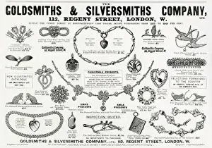 Goldsmiths Prints: Advert for Goldsmiths & Silversmiths jewellery 1901