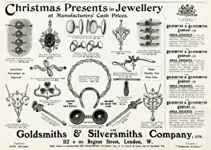 Goldsmiths Prints: Advert for Goldsmiths & Silversmiths jewellery 1905