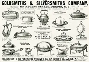 Goldsmiths Prints: Advert for Goldsmiths & Silversmiths tableware 1898