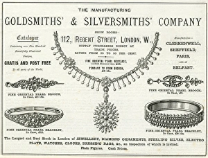Images Dated 13th January 2016: Advert for Goldsmiths & Silversmiths victorian jewellery
