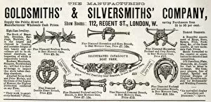Images Dated 13th January 2016: Advert for Goldsmiths & Silversmiths victorian jewellery