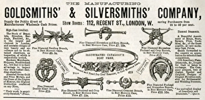 Images Dated 13th January 2016: Advert for Goldsmiths & Silversmiths victorian jewellery