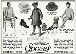 Shirts Gallery: Advert for Goochs boys clothing 1915