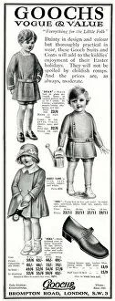 Belted Collection: Advert for Goochs childrens spring coats 1923