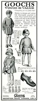 Belted Prints: Advert for Goochs childrens spring coats 1923