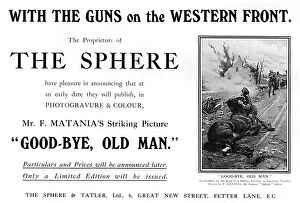 Pictures Collection: Ad for Goodbye, Old Man by Matania, WW1