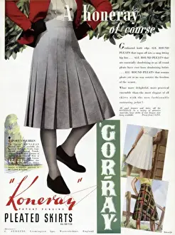 Advert for Gor-ray Koneray pleated skirts 1941
