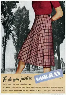 Pleated Prints: Advert for Gor-ray Koneray pleated skirts 1947