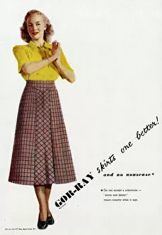 Images Dated 17th October 2017: Advert for Gor-ray skirts 1948