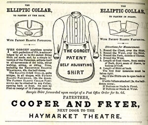 Adjusting Gallery: Advert, Gorget patent self-adjusting shirt and elliptic coll