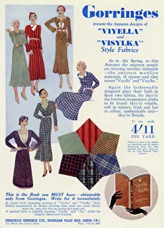Spring Collection: Advert for Gorringes fashion fabrics 1932