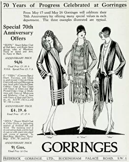 Furs Collection: Advert for Gorringes womens clothing 1928