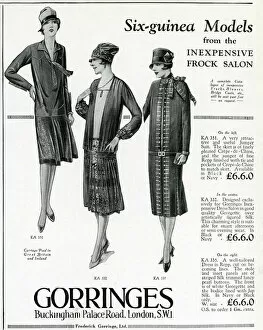 Images Dated 18th October 2017: Advert for Gorringes womens frocks 1927