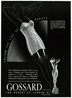 Girdles Gallery: Advert for Gossard corsets 1937