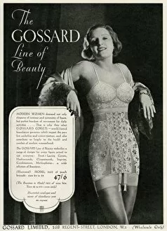 Images Dated 16th October 2017: Advert for Gossard underwear 1935